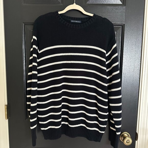 Brandy Melville Navy & White Striped Sweater - Picture 1 of 3